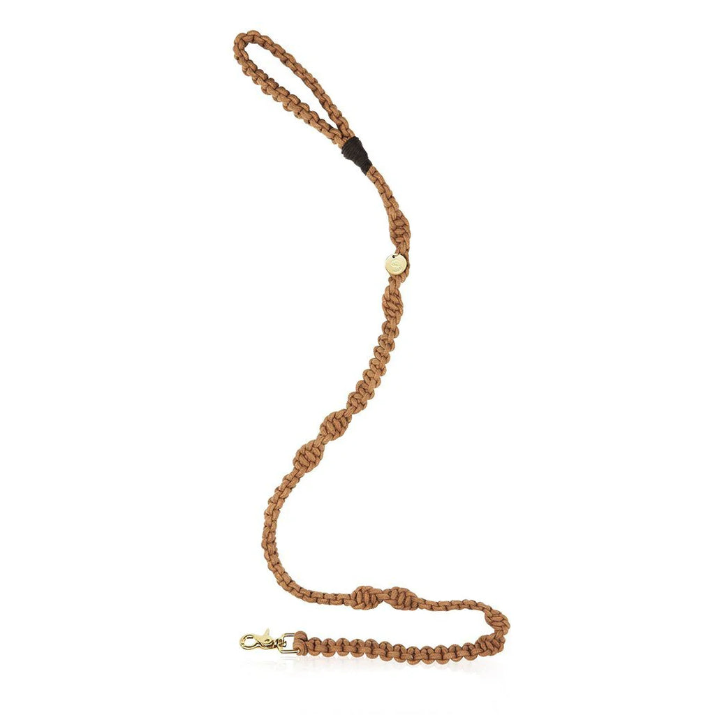Macramé Originals Dog Lead - Biscuit
