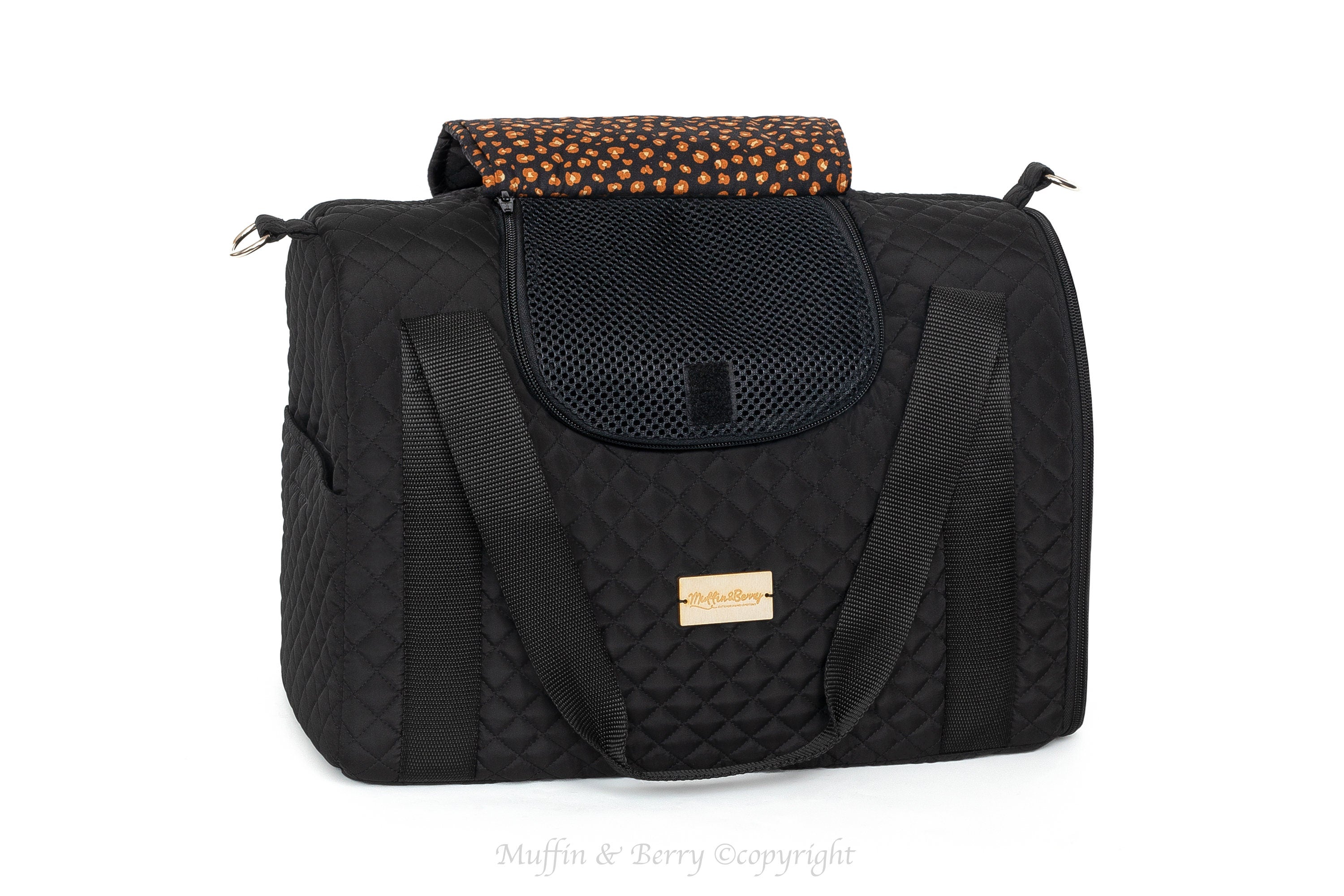 Enclosed Travel Pet Carrier with Waterproof Base