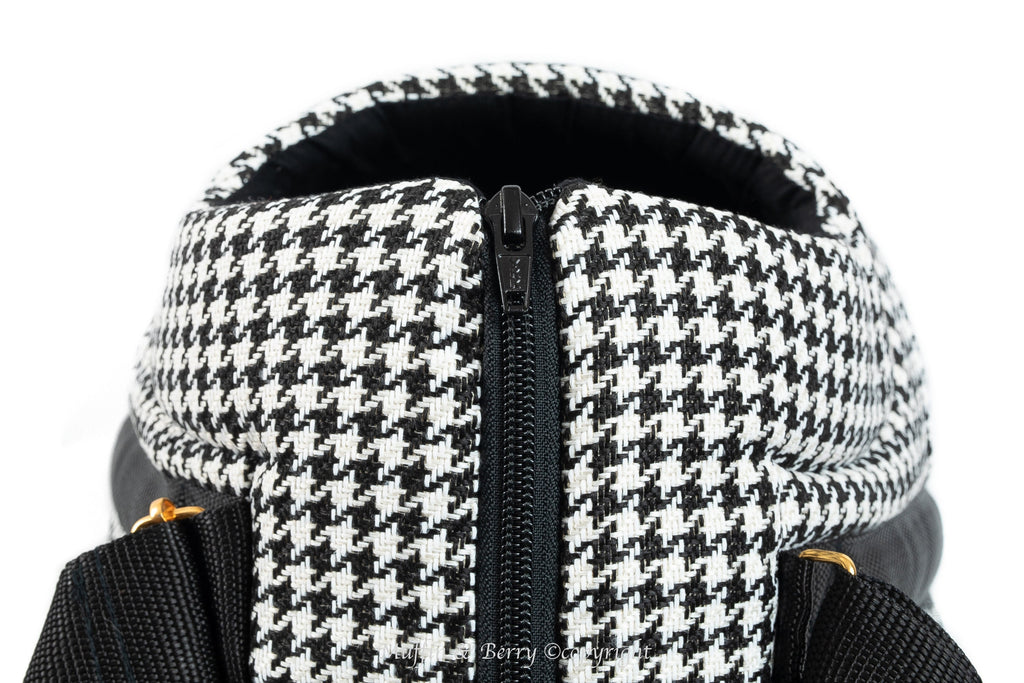 Houndstooth Tweed Luxury Pet Carrier