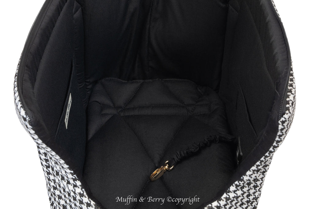 Houndstooth Tweed Luxury Pet Carrier