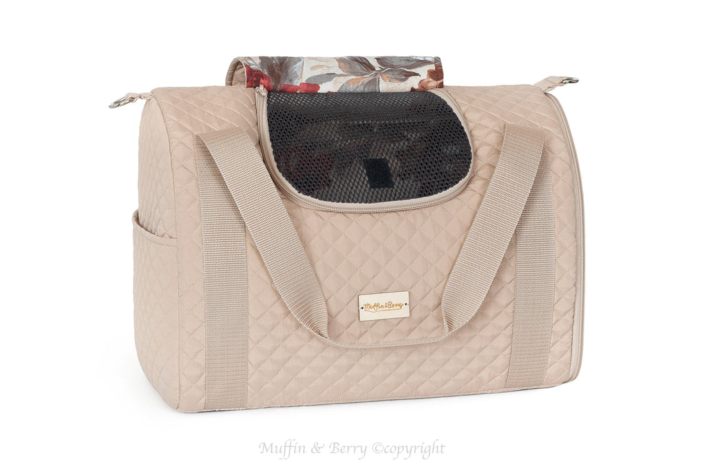 Enclosed Travel Pet Carrier with Waterproof Base