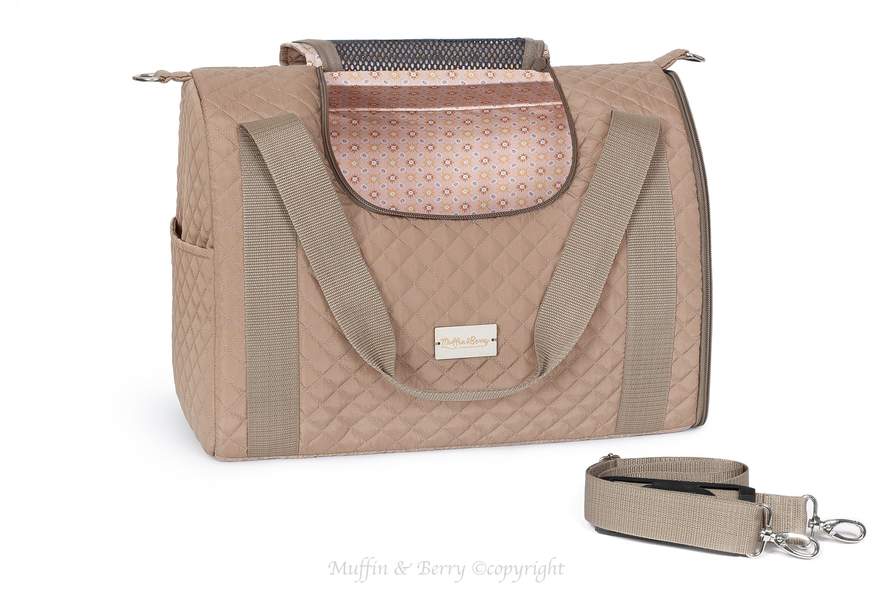 Enclosed Travel Pet Carrier with Waterproof Base