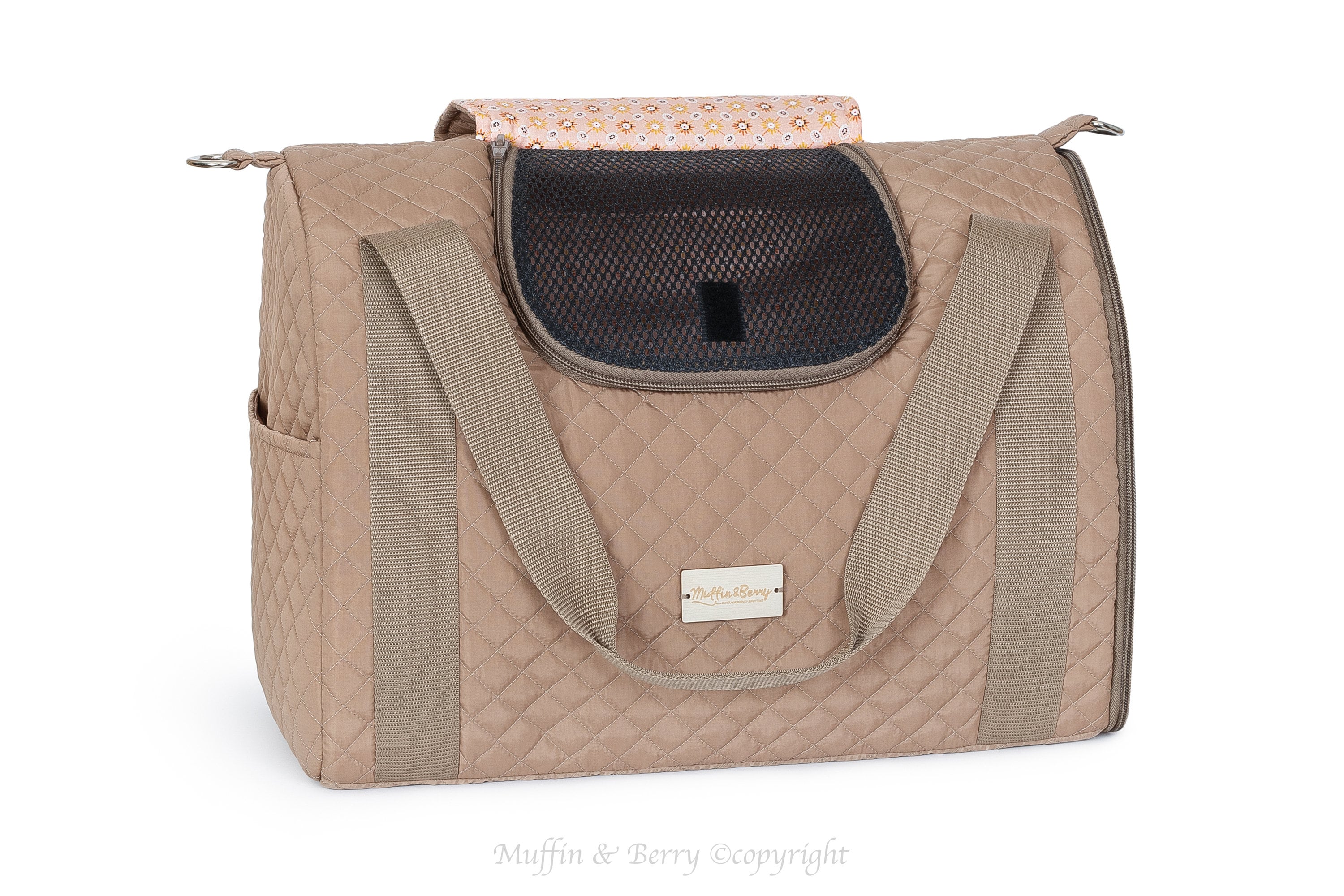 Enclosed Travel Pet Carrier with Waterproof Base
