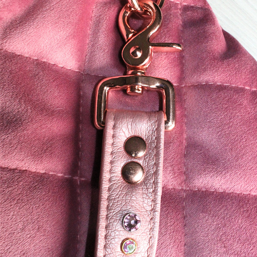 Luxury Pink Velvet Dog Carrier Bag