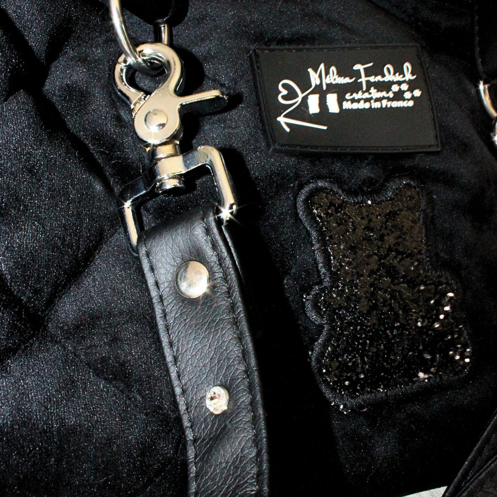 Black Velvet Dog Carrier