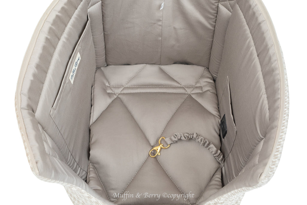 Houndstooth Tweed Luxury Pet Carrier 