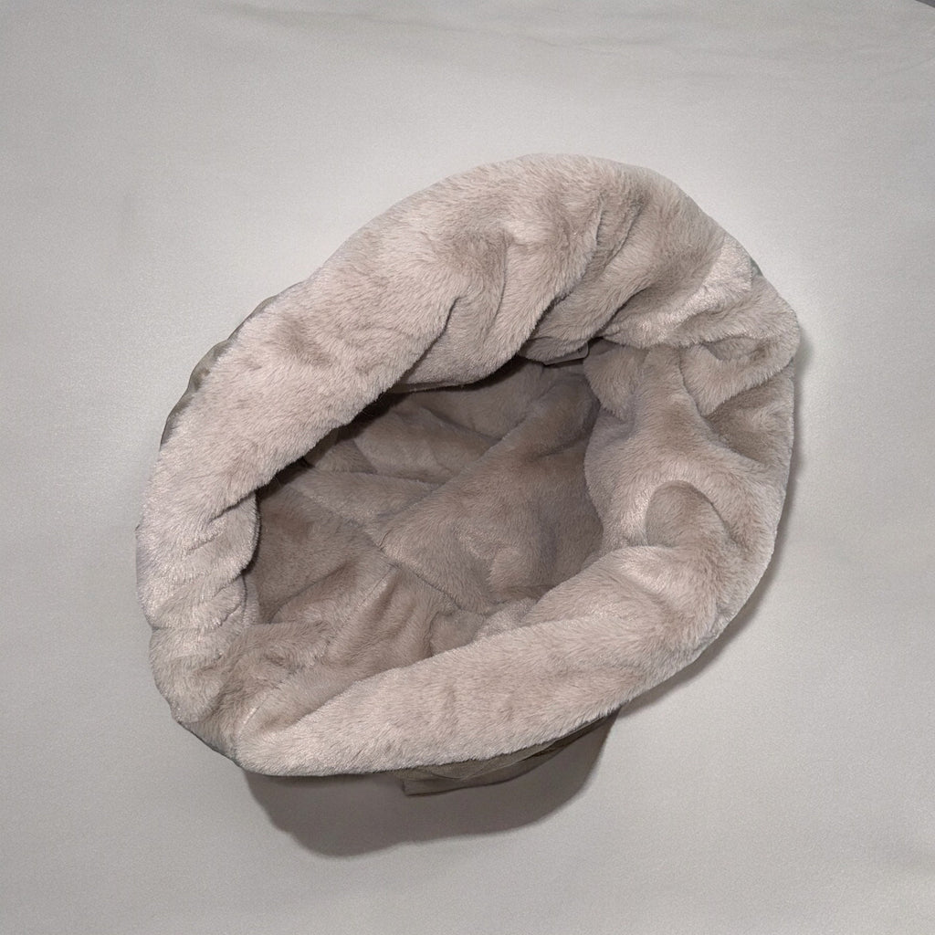 Luxury Beige Velvet Pet Carrier