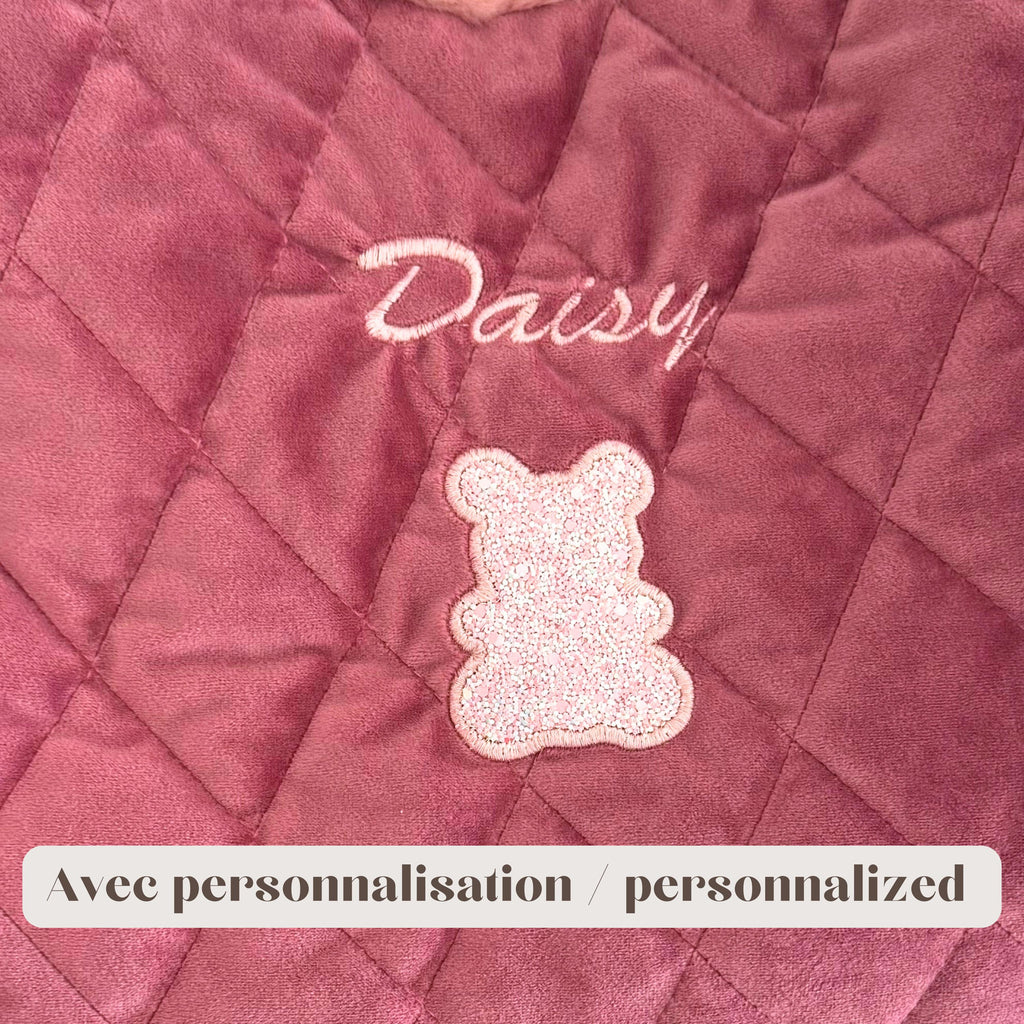 Luxury Pink Velvet Dog Carrier Bag