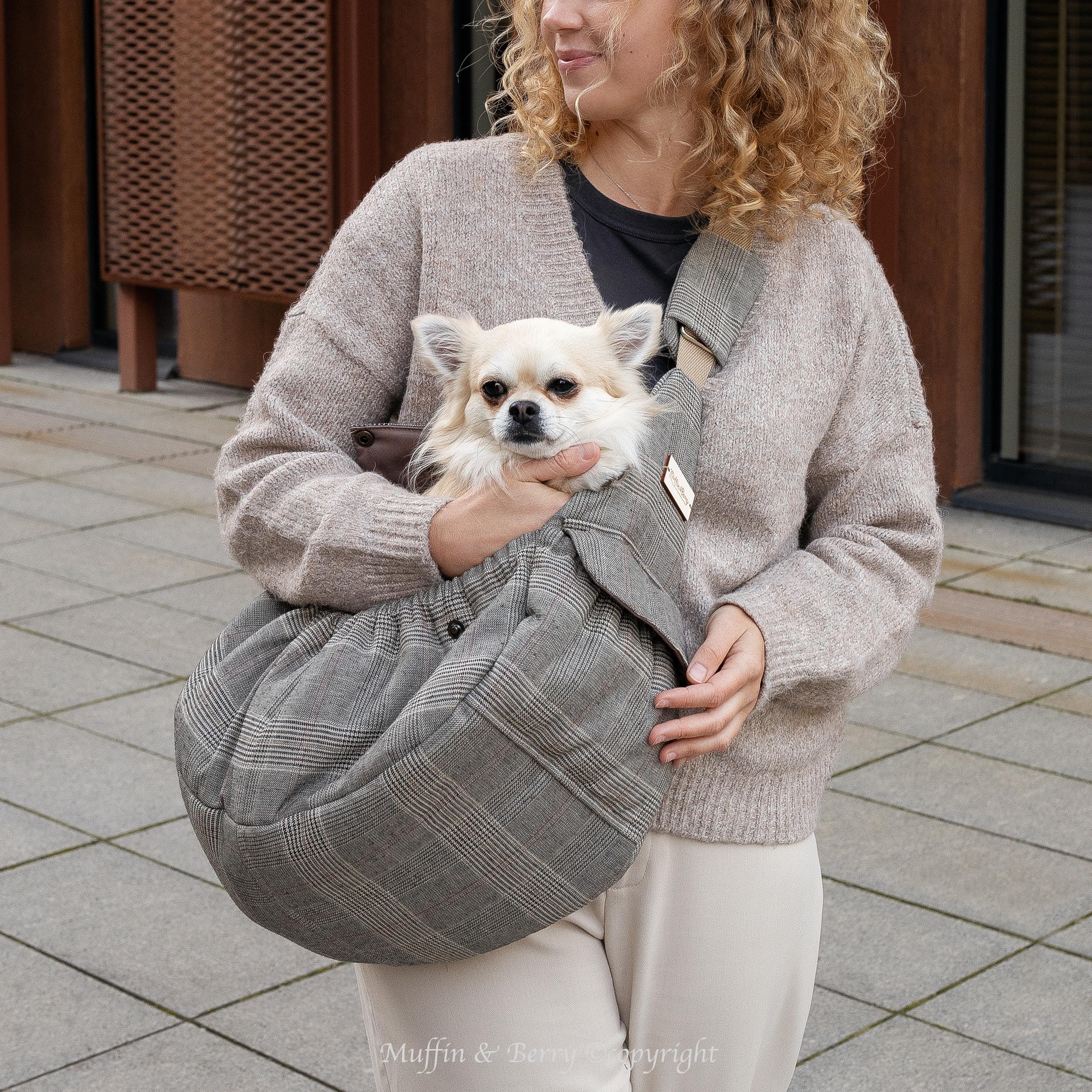 Tartan Cotton Sling Pet Carrier