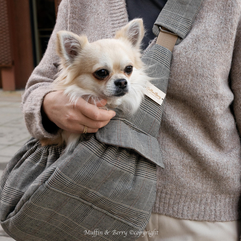 Tartan Cotton Sling Pet Carrier