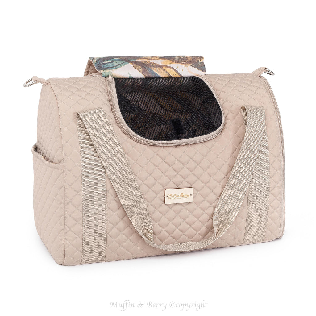 Enclosed Travel Pet Carrier with Waterproof Base