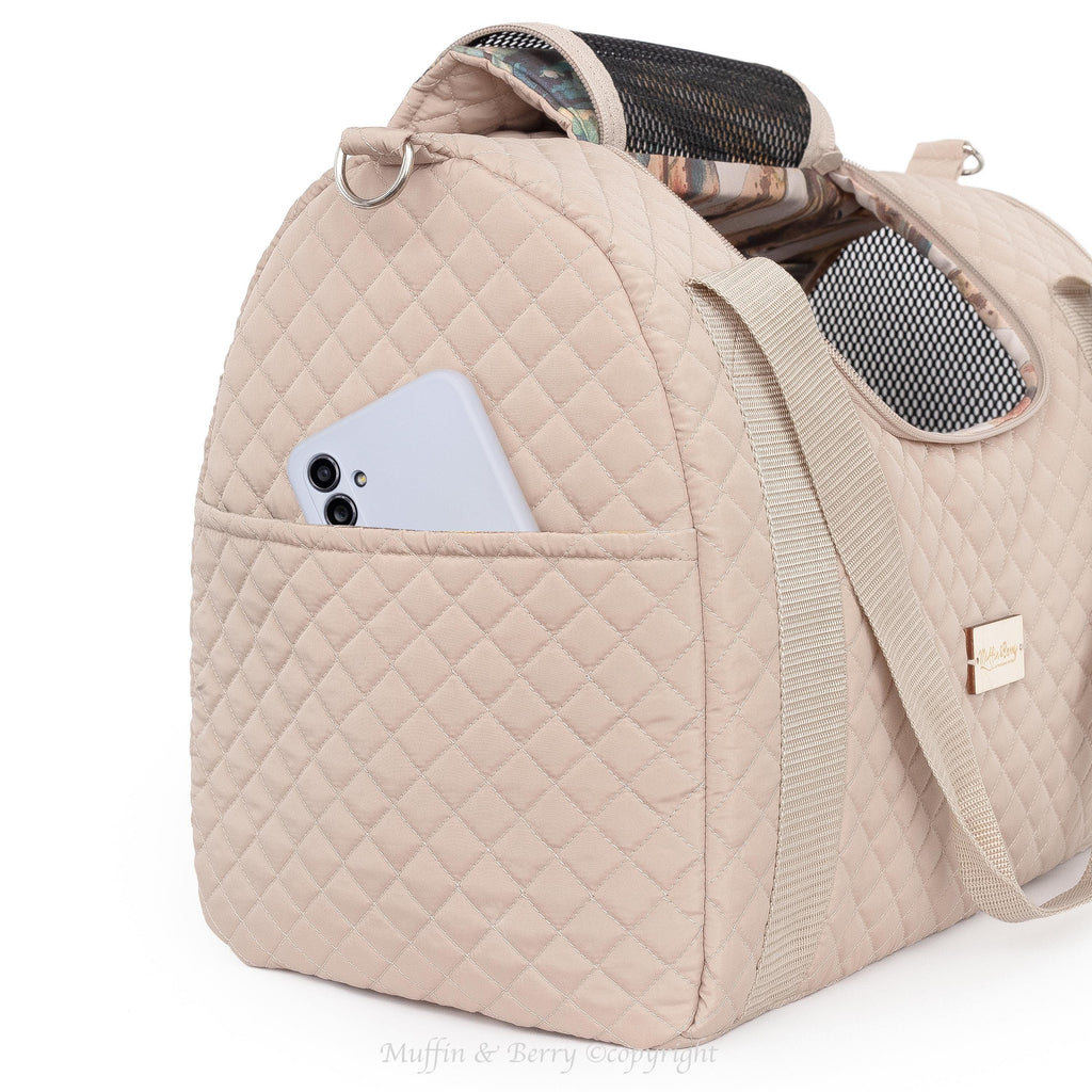 Enclosed Travel Pet Carrier with Waterproof Base