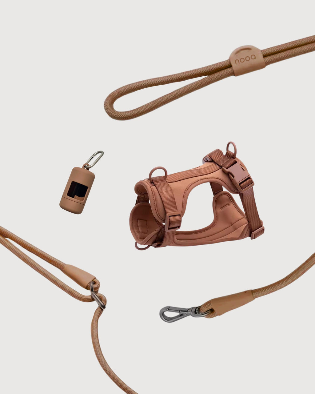 Toffee Brown No-Pull Harness & Leash Set