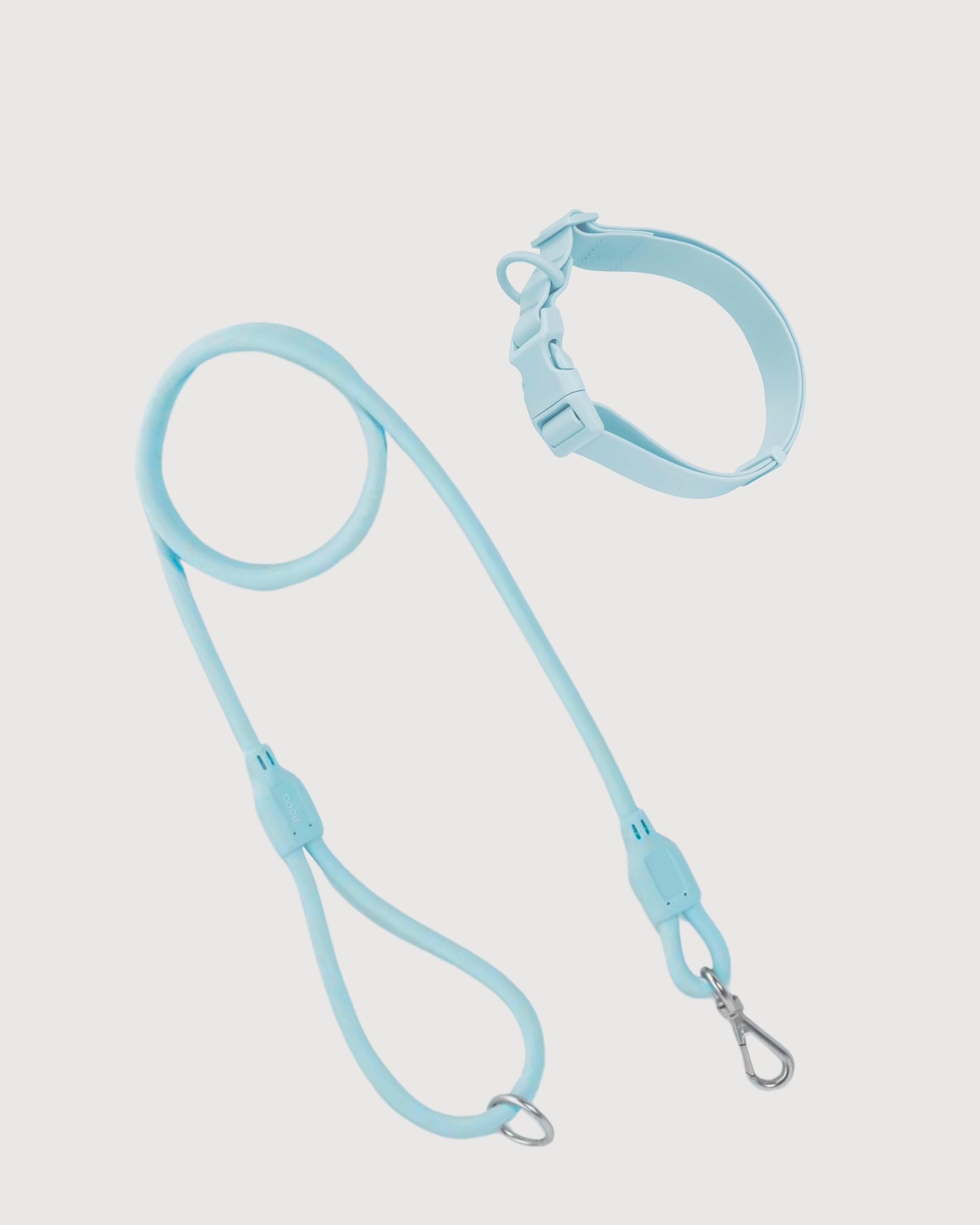 Sky Blue Waterproof Dog Leash & Collar Set