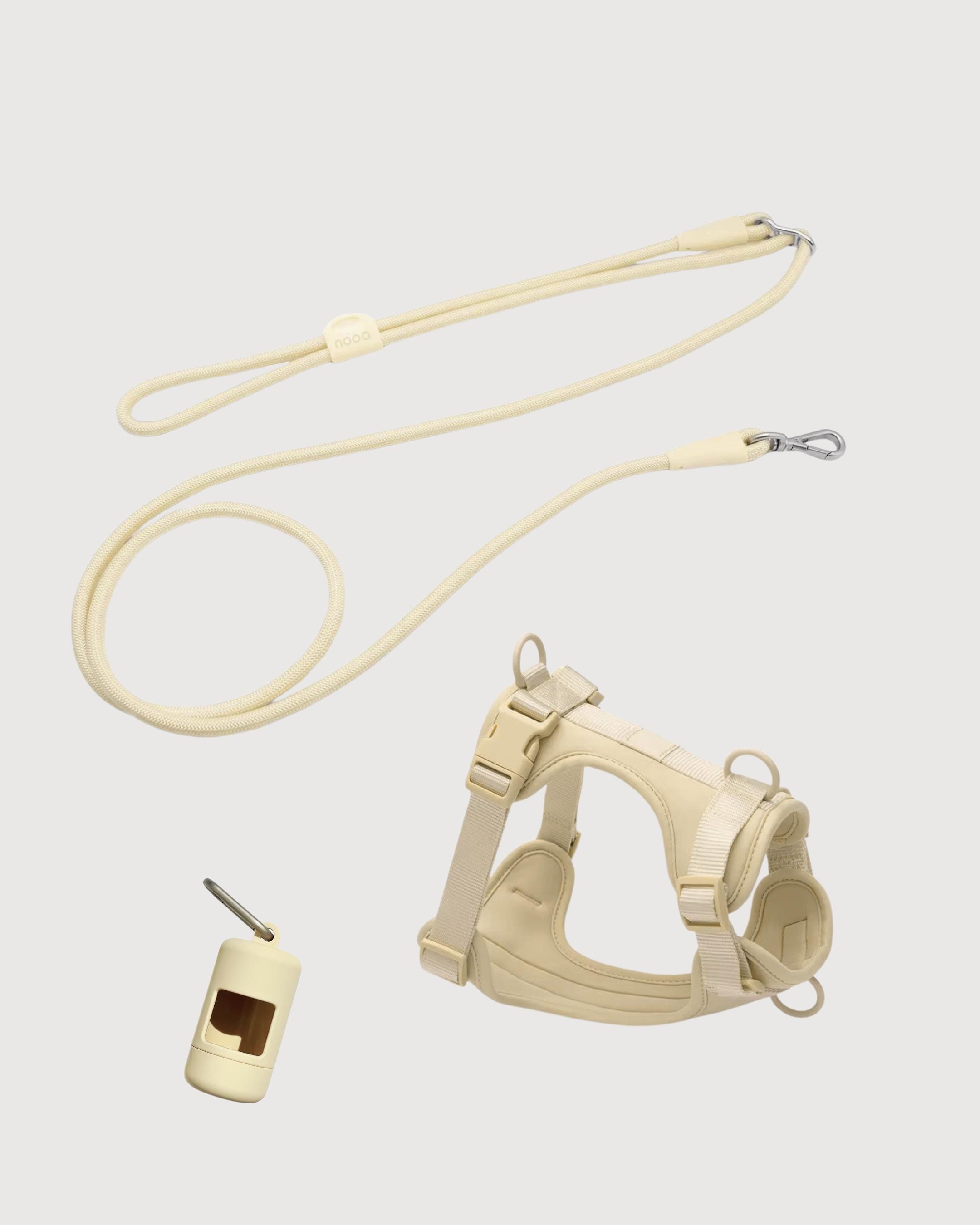 Oat Beige Softnest No-Pull Harness & Leash Set