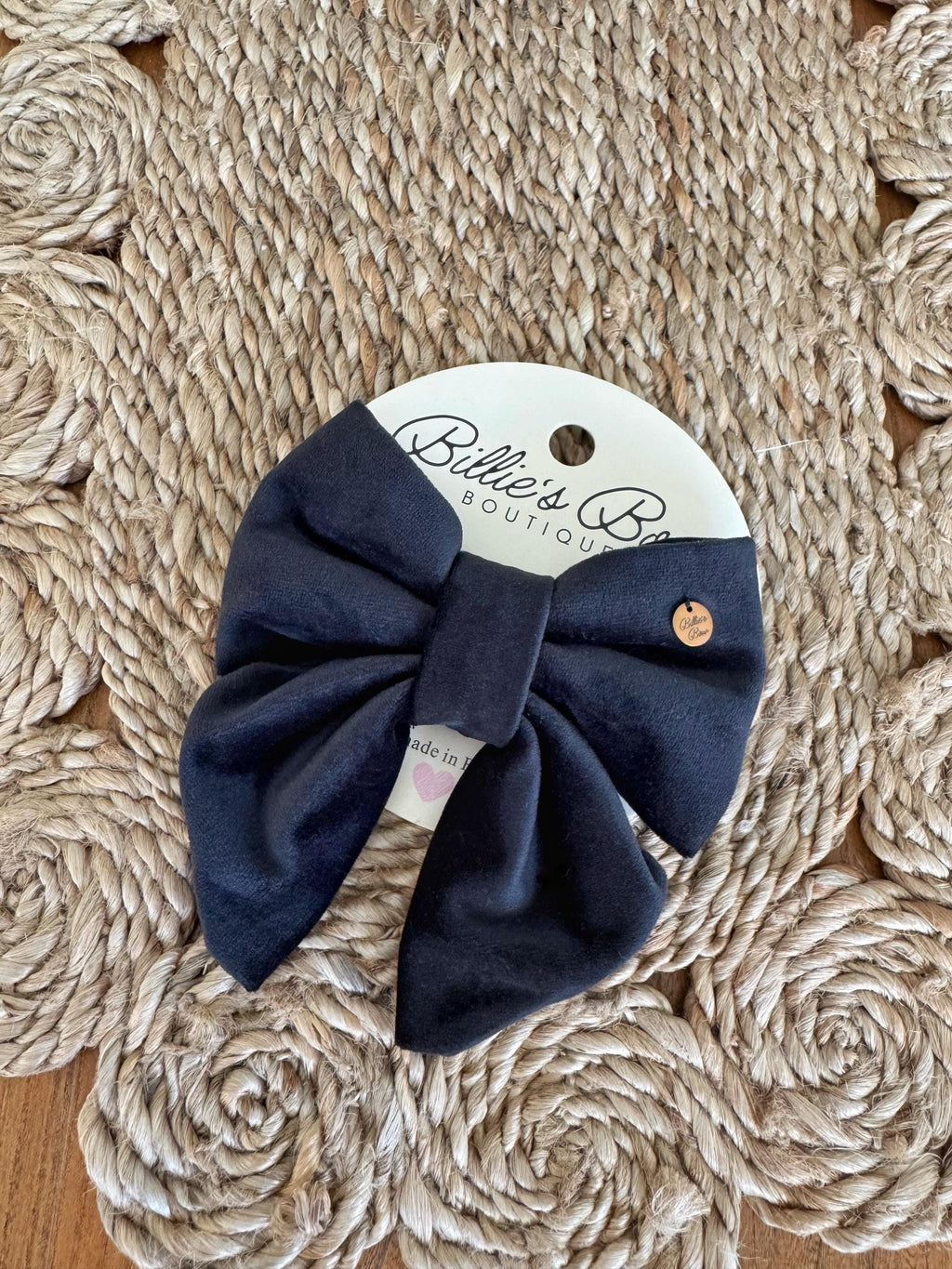 Velvet Bow Collar Set