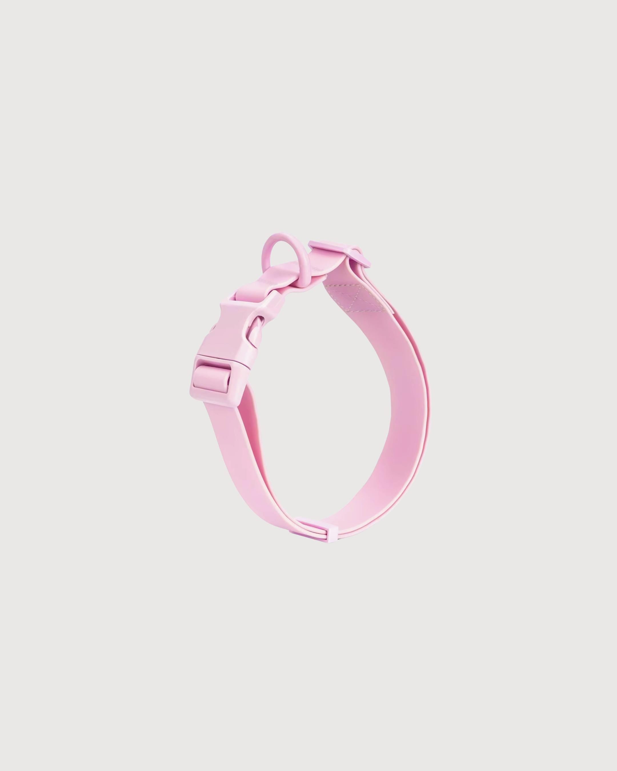 Baby Pink Waterproof Dog Leash & Collar Set