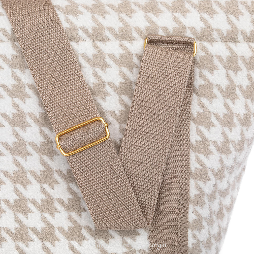 Houndstooth Tweed Luxury Pet Carrier