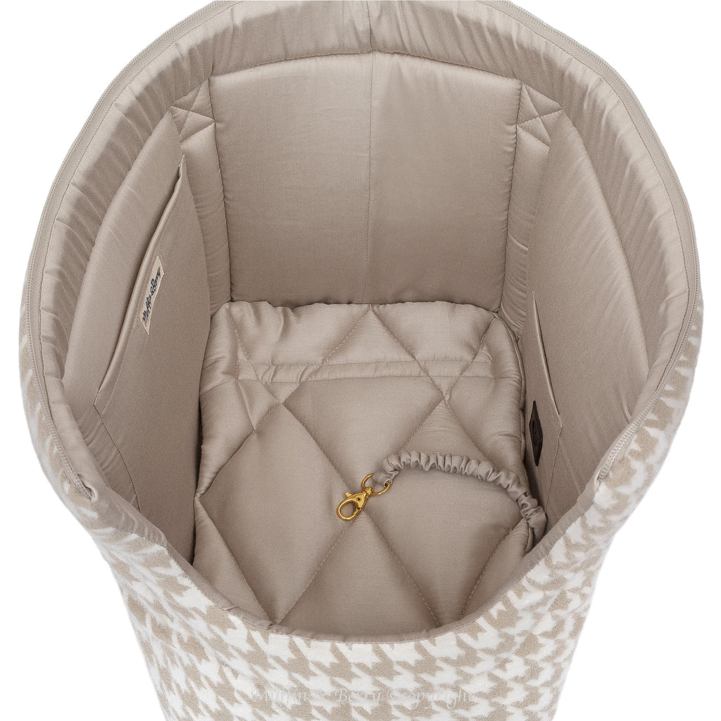 Houndstooth Tweed Luxury Pet Carrier