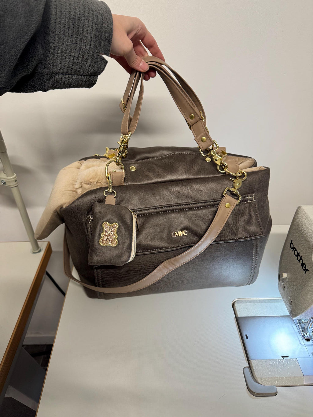 Luxury Sherpa & Eco-Fur Dog Carrier