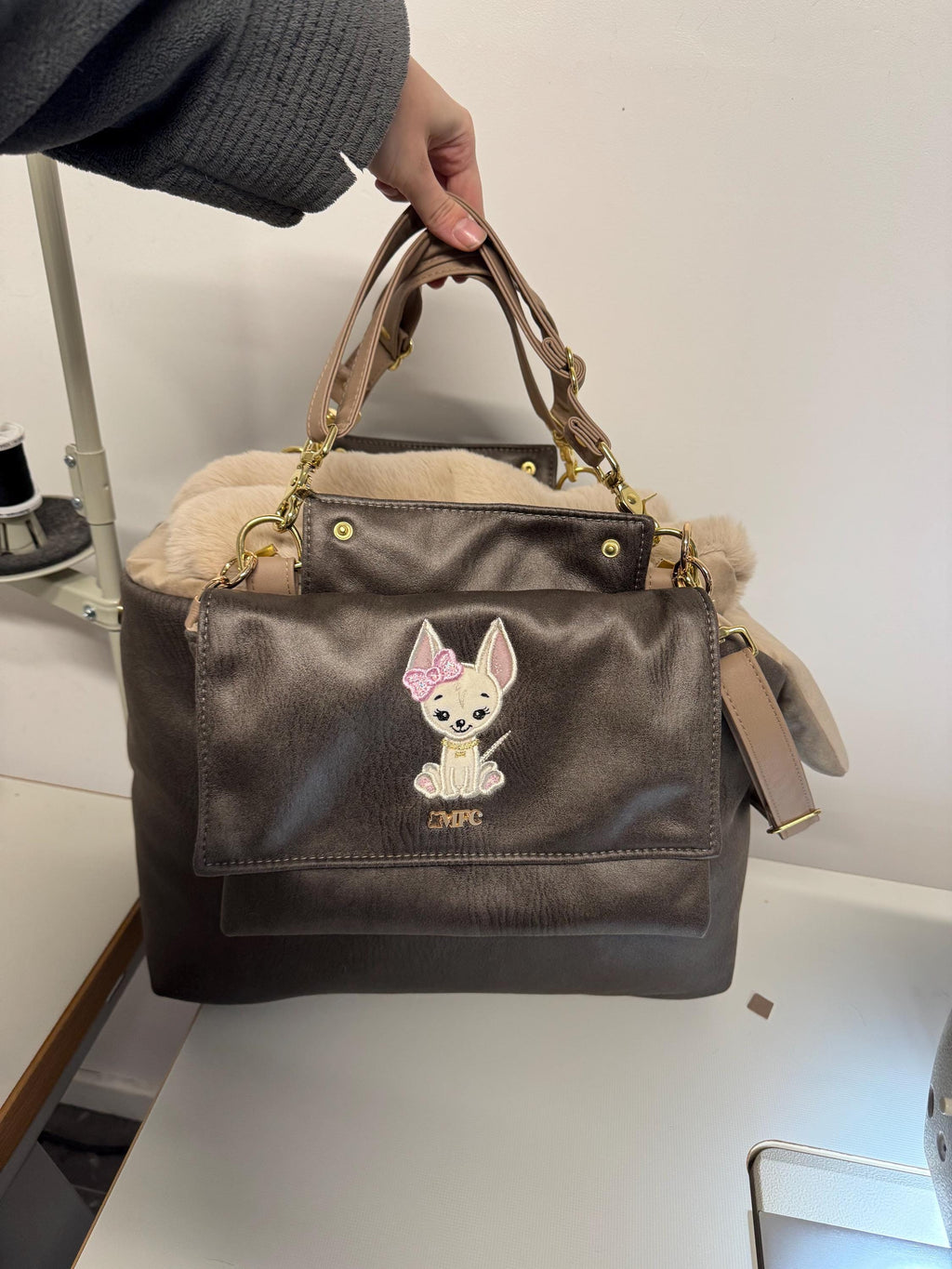 Luxury Sherpa & Eco-Fur Dog Carrier
