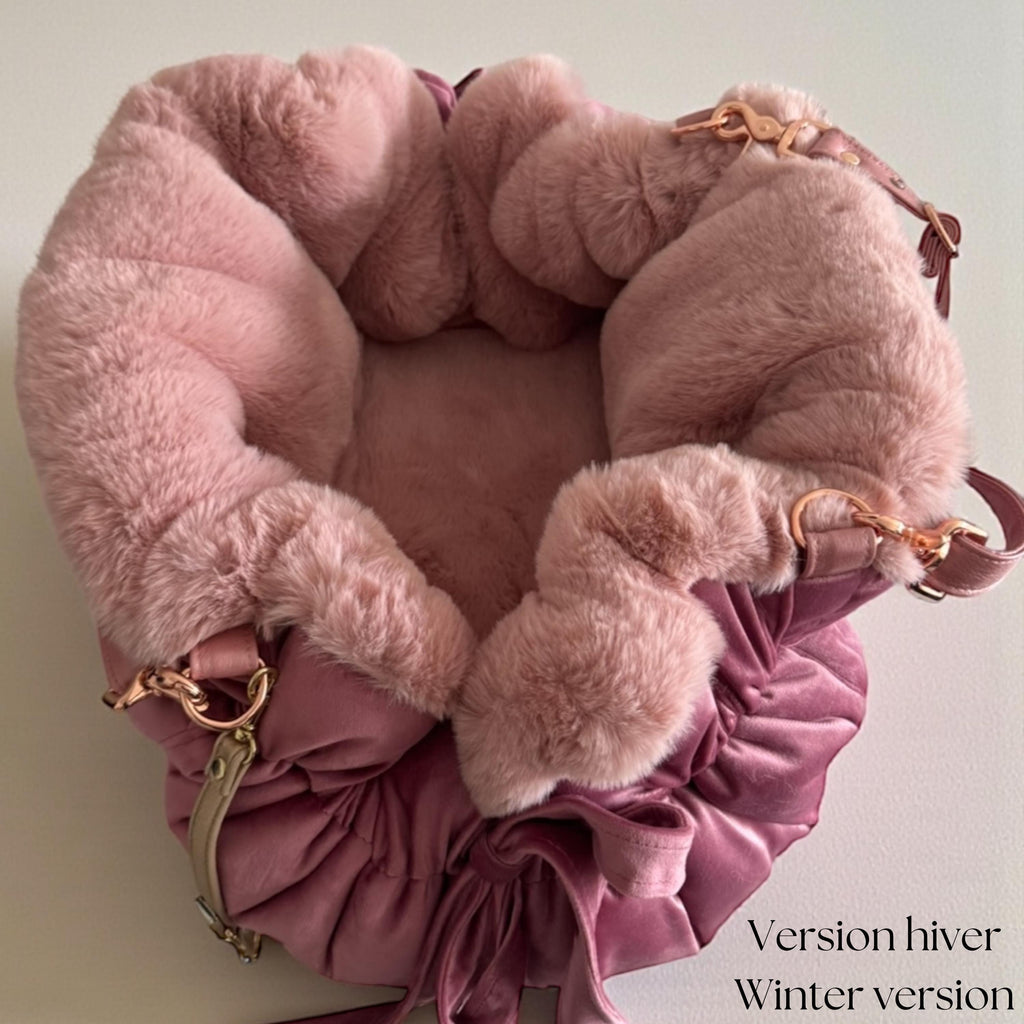 Pink Velvet Dog Carrier