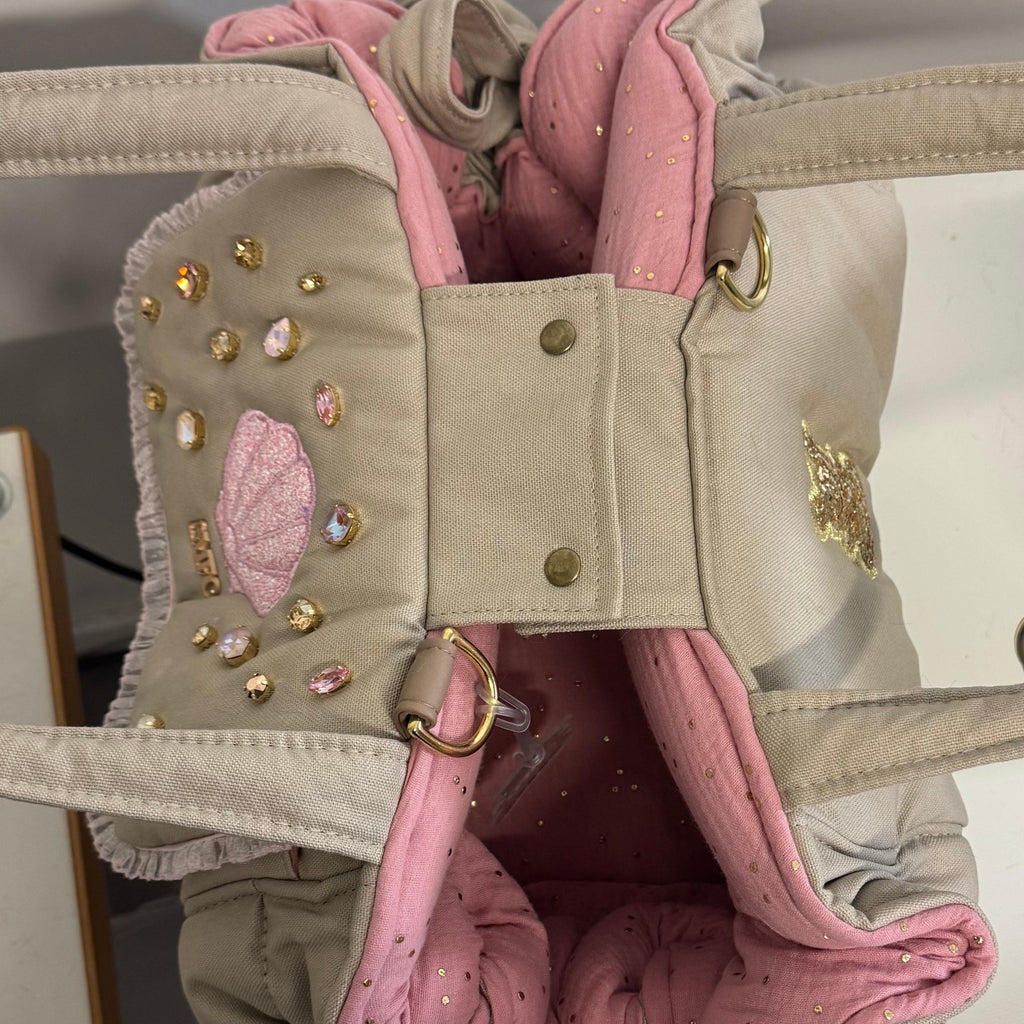 Luxury Cotton & Swarovski Dog Bag