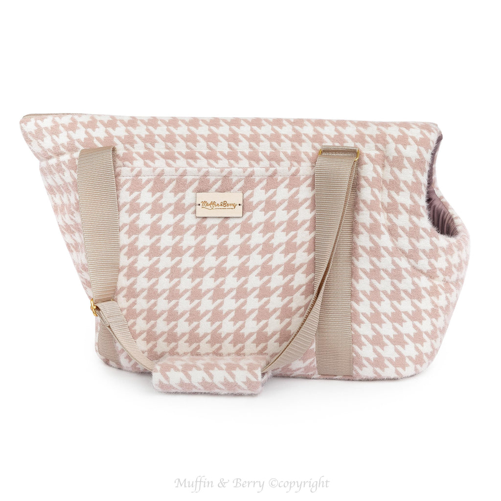 Houndstooth Tweed Luxury Pet Carrier
