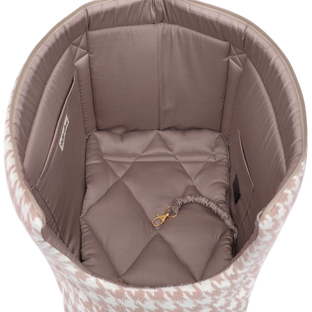Houndstooth Tweed Luxury Pet Carrier