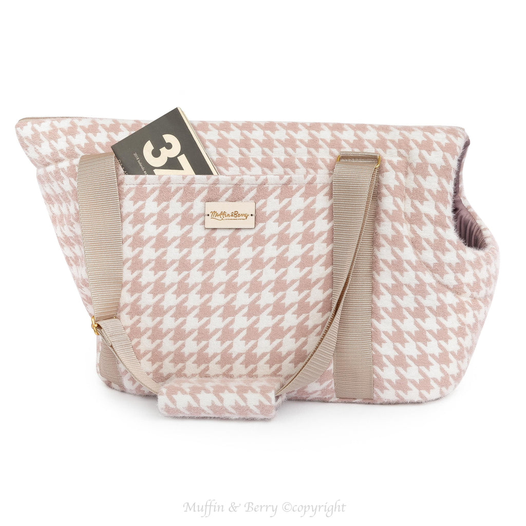 Houndstooth Tweed Luxury Pet Carrier