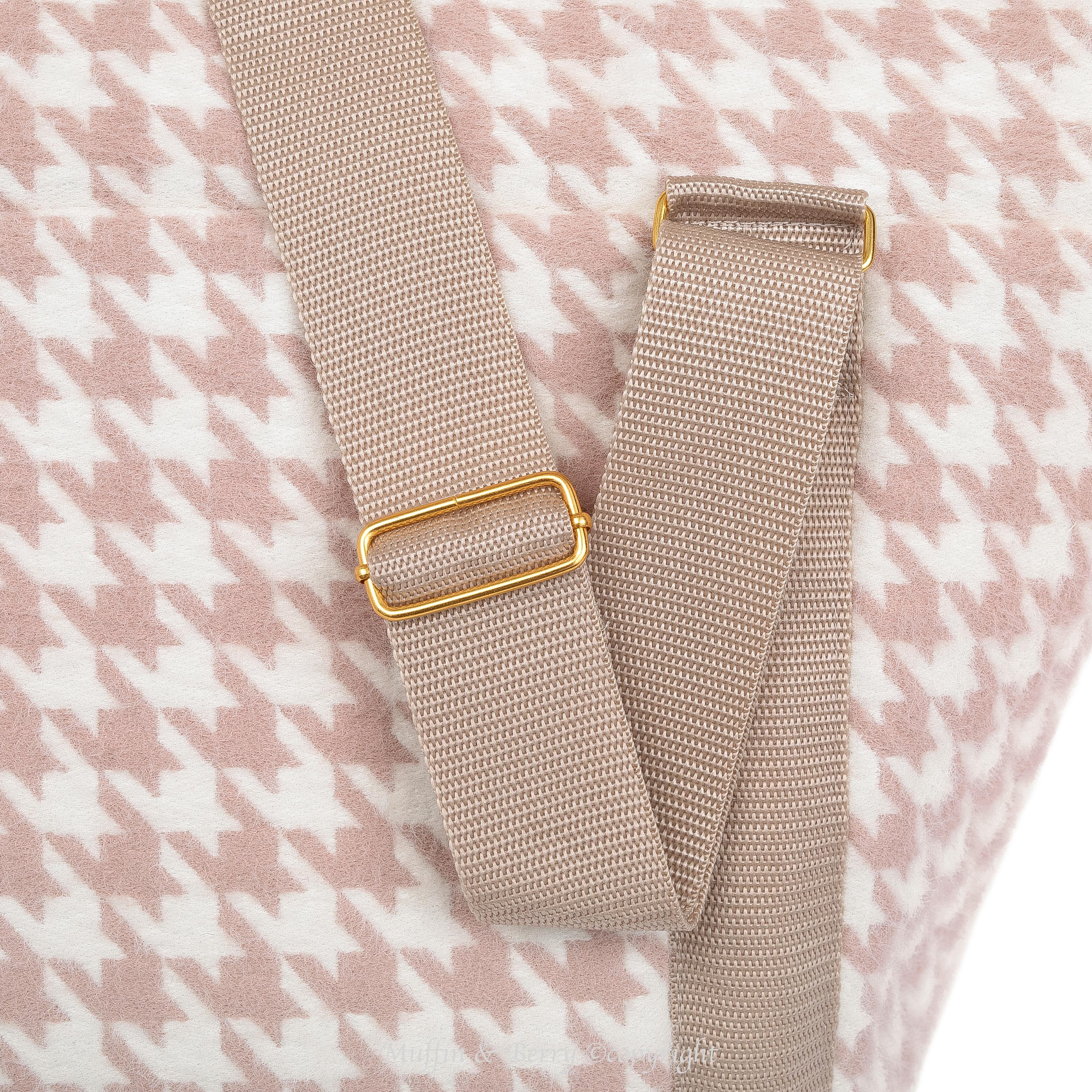 Houndstooth Tweed Luxury Pet Carrier